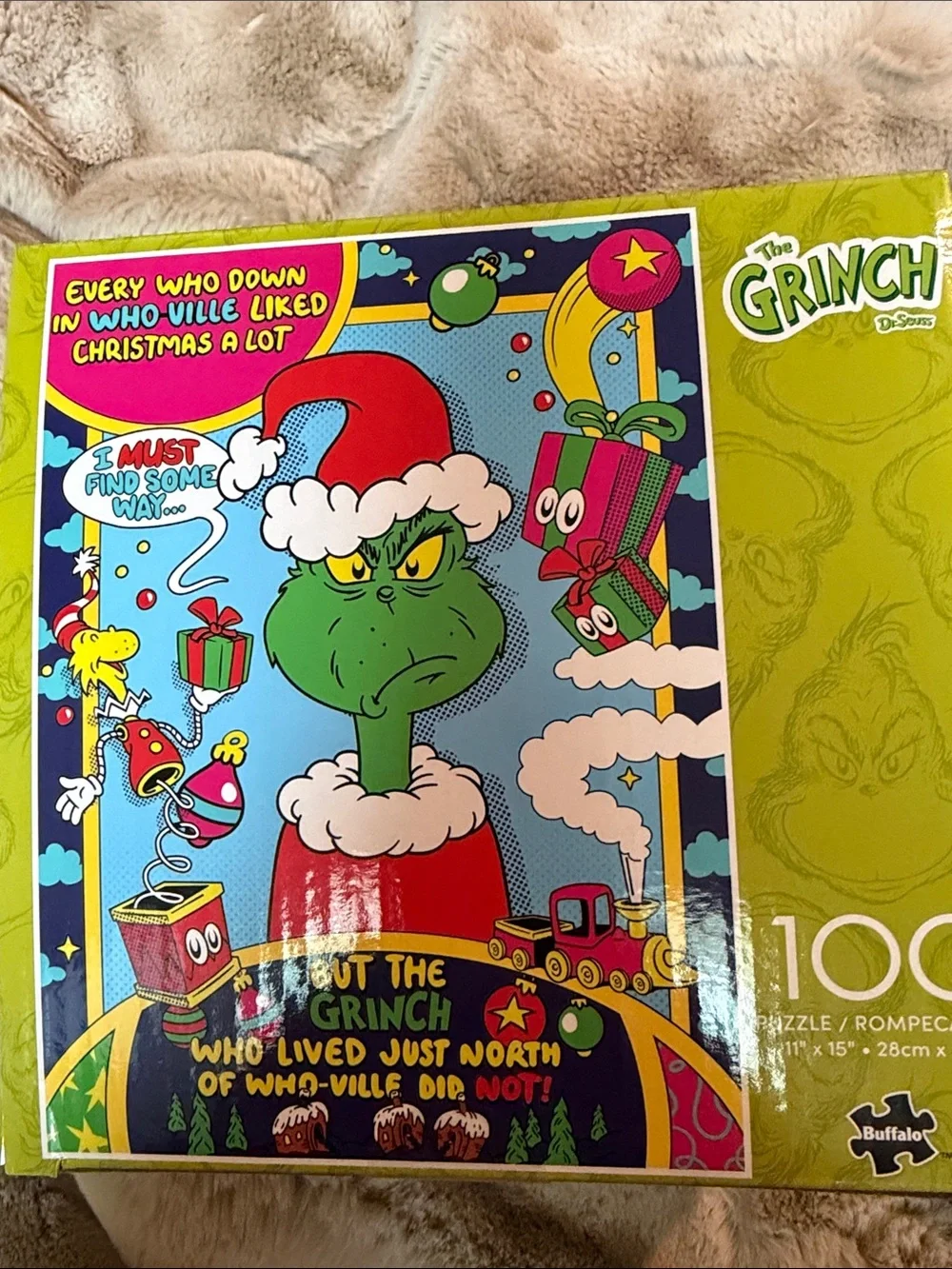 Buffalo David Bitton Light Blue Grinch Puzzle Ball